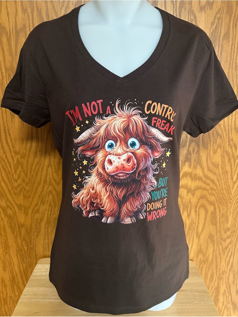 Control Freak V-Neck Graphic Tee - NIP